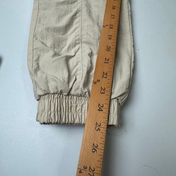 Wilo The Label Parachute Pants Womens Extra Small Tan Elastic Waist Jogger Gym - Picture 12 of 14